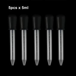 2/5pcs 5ml Clear Silicone Dropper Graduated Pipette Liquid Food Dropper for Epoxy Resin Candy Molds Jewelry Making Tools