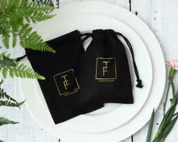 100Pcs Black Jewelry Drawstring Bag Custom Flannel Velvet Suede Gift Packaging Pouch Gift Organizer Wedding Favors Makeup Sack