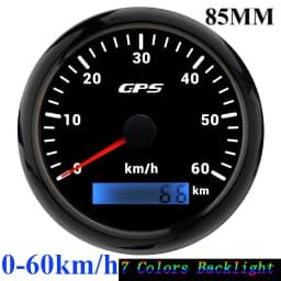 85mm GPS Speedometer Odometer Gauge 0-120MPH 160MPH 120KMH 200kmh with 7Colors Backlight For Car Boat Motorcycle Truck 12V/24V