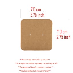 50PCS 5x5 7x7 cm Jewelry Display Cards For Stud Earrings Brooch Packing Holder DIY Making Accessories Wholesale Supply
