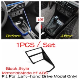 Center Control Gear Shift Panel Inner Door Armrest Handle Cover Trim Black Fit For VW Volkswagen Polo 2019 - 2023 Accessories