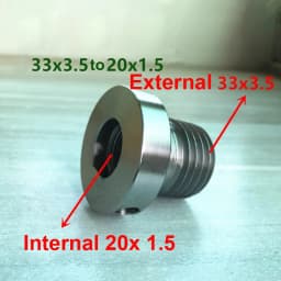 Lathe Screw Thread Spindle External M33 X 3.5 to M20 X 1.5 Thread Chuck Insert Adapter Wood Turning Tool Accessories