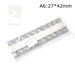 100pcs PVC Slot Hole Adhesive Hang Tabs Tags Hook Merchandise Package Box Bag Hangers Peghooks Display For Store Retail Display