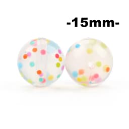 LOFCA 20Pcs Silicone Bead 15MM Food grade silicone beads Used in jewelry making Necklace Bracelets Keychain Jewelry accessories