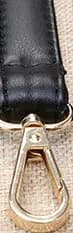 Bag Handle belt Black PU Lady handbag accessories With Snap hook/Dog hook 2.5cm 2cm 1.2cm width