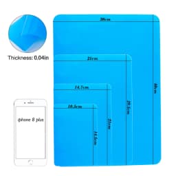 1PCS Safe Silicone Workbenches Epoxy Resin Molds Accessories for Epoxy Jewelry Making Supplies Blue&Rose Color Silicone Mat Pad
