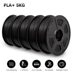 SUNLU PLA+ Filament 3D Printer Filamen PLA PLUS 1KG A Roll 1.75MM Filament Buy 4 Rolls Get 1 Roll Free Gift on 328 Live