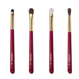 CHICHODO Makeup Brush-Luxurious Red Rose series-Selected Natural Animal Hair EyeBrushes Set-Professional Eye Make Up Brush Tools
