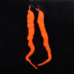 New Lovely Funny Long Plush Worm Drop Earrings For Women Personality Animal Insect Dangle Earrings Fashion Party Jewelry