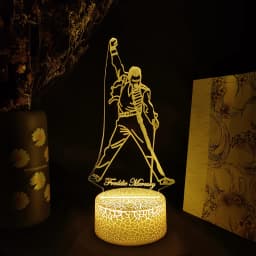 3D Led Night Light Queen Freddie Mercury Figure Color Changing Nightlight Office Bedroom Table Decor Lamp Xmas Gift Desktop Lamp