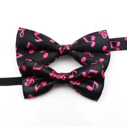Men's Music Theme Bow Ties Polyester Parent-Child Bowtie Set Piano Stave Guitar Star Pattern Mens Party Prom Cravat Accessory