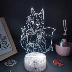 The Helpful Fox Senko San Anime 3D LED Neon Nightlight Birthday Gift for Friend Otaku Bedroom Decor Manga Lava Lamp No Senko San