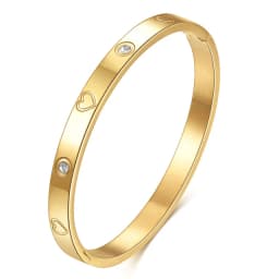 NIBASTAR Hollow Star Bracelets & Bangles For Women Fashion Stainless Steel Sweet Romantic Bracelet Rose Gold Color Jewelry Gift