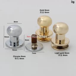 10-30-100pcs 4 5mm 6mm 8mm Copper Stud Screw Round Head Nail Leather Screw Rivet Chicago Button for DIY Decoration Metal Parts