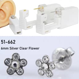 Disposable Sterile Ear Piercing Unit Cartilage Tragus Helix Piercing Gun Tool Kit Build In Steel Stud Earring Star Ball