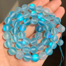 Matte Austria White Pink Crystal MoonStone Glitter Round Natural Loose Bead For Jewelry Making Diy Bracelet Necklace 6 8 10 mm