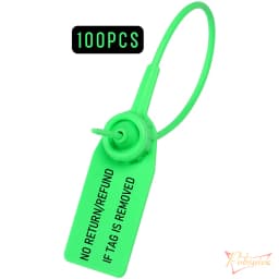 100Pcs Disposable Plastic Security Seals Clothing Hang Tags VOID Labels for Clothes Shoes Bag NO RETURN/REFUND IF TAG REMOVED