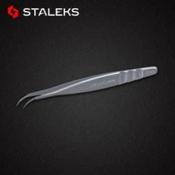 1pc STALEKS Pro High-precision Stainless Steel TE Series Straight Curved Tweezers Grafting Eyelashes Extension Makeup Tool