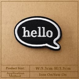 CAT Peace Embroidered Applique Patches Fabric Garment Apparel Clothing Accessories Embroidery Badges Star