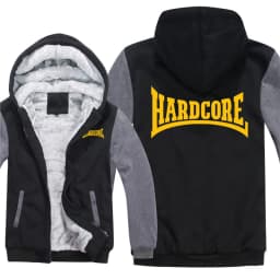 Hardcore Hoodies Men Cool Thicken Winter Hardcore Sweatshirt Pullover Mans Coat