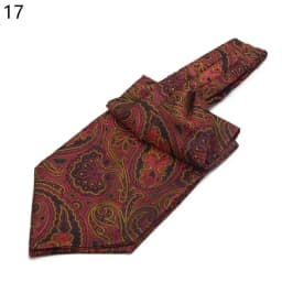Men Vintage Polka Dot Wedding Formal Cravat Ascot Self British Style Gentleman Polyester Silk Paisley Neck Tie Suit Wedding