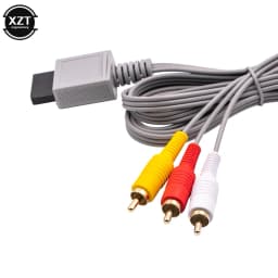 1.8m 3 RCA Cable for Nintendo Wii controller Console Audio Video AV Cable Composite 480p Gold-plated 3RCA for will Cable cord
