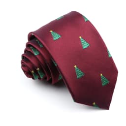 Christmas Ties For Men Red Green Blue Printed Festival Theme Party Gift Xmas Tree Santa Snowflake Slim Necktie For Man Accessori
