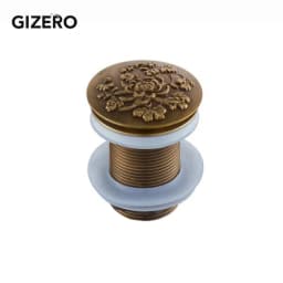 Bathroom Basin Sink Pop Up Drain Antique Brass Carved Waste Stopper Clic-clac Waterlet Vanity Sink Waste Drainer ZR2023
