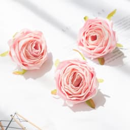 5 Pcs Artificial Roses Head Valentine Decora Home Room Wedding Wreath Bridal Accessories Clearance Garland Material Fake Flowers