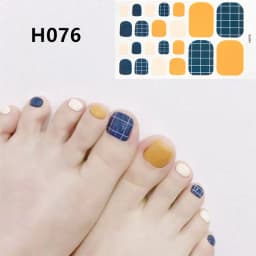 22Tips/Sheet Nail Sticker Adhesive Toenail Art Polish Tips French Glitter Sequins Nail Wraps Strips Easy Toenail Sticker