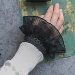 Gothic Retro Black Detachable Sleeve Fake Cuffs Multi Layer Lace Patchwork Princess Sweater Decorative Wristband Dropshipping