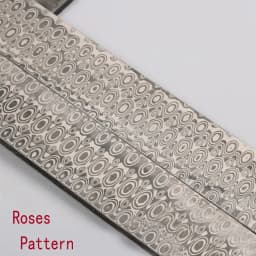 1piece Damascus Steel DIY Knife Making Material Rose Sandwich Pattern Steel Knife Blade Blank Has Been Heat Treatment