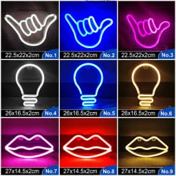 LED Neon Light Sign Strip New 189 Styles Wall Art Lamp Nightlight LOVE Heart Animal Cat Figure Model Decor Room Shop Xmas Gift