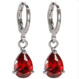 Milangir Fashion Infinity Teardrop Dangle Earring Crystal Water Drop Earrings For Women CZ Zircon Wedding Jewelry