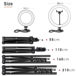 LED Photography Light Selfie Ring Light Lamp With Tripod For Phone Holder Stand Photo Lamp Ringlight For Live Video Streaming