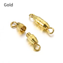 50pcs 16x2mm Cylinder Fasteners Buckles Closed Beading End Clasp Screw Clasps For DIY Jewelry Making Bracelet Necklace Connector