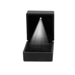Engagement Ring Box Earrings Jewelry Ring Box Case with LED Lighted up for Proposal Engagement Wedding Gift