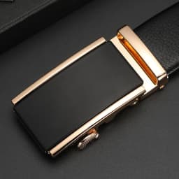 CEXIKA Men's Genuine Leather Automatic Buckle Belt Custom Engraved Name/Logo Ideal Waist Belt for Father's Day Personalized Gift