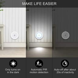 PIR Motion Sensor LED Night Light Battery Powered Night Lamp For Kitchen Cabinet Wardrobe Lamp Staircase Wireless Closet Lights