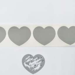 Scratch Off Sticker 50pcs 30x35mm Love Heart Shape 4 Colors For Secret Code Cover Home Game Wedding Message Card