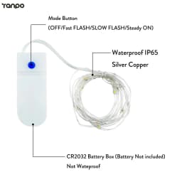 3 Modes Waterproof LED Mirco Wire String Fairy Lights Battery Power гирлянда Warm White Garland For christmas Party Decoration