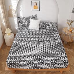 1 piece of bed sheet for bedroom 100%Polyeste Elastic Band Around bedding Fitted Sheet Only (excluding pillowcases)