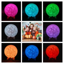 Photo/Text Customized 3D Printing Moon Lamp Touch Switch Night Light for Kids Girlfriend family Custom gift Home Decor Dropship