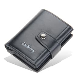 New RFID Blocking Protection Men Wallet ID Credit Card Holder Leather Metal Aluminum Business Bank Cardholder Purse