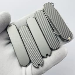 1Pair Titanium Alloy Chip Modified TC4 Handle Patch For DIY Knife Handle Material Making For 58 mm Swiss Knife