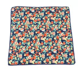 New Floral Pocket Square Gift Set Handkerchief 100% Cotton Hankie Printing Women&Men Casual Party Gift Tuxedo Bow Tie Accessory