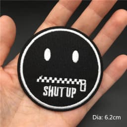 Black Punk Badges Jacket Patch Embroidered Iron Patches For Clothing Sew On Sticker DIY Appliques Decoration Rock Band