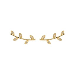 2021 gold-plated Ear Jackets Climbers Clip Earrings For Women CZ Zircon Stud Earring Earcuffs Men Jewelry Wholesale