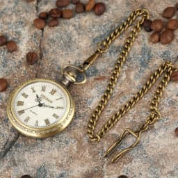 Bronze Retro Roman Numerals Display Quartz Pocket Watch Vintage Pendant Clock for Men Women Fob Sweater Chain / Hanging Chain