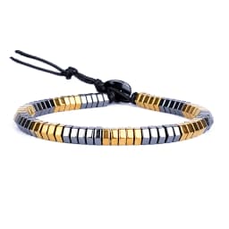 Weight Loss No Magnetic Therapy Bracelet For Men Women Geometric Black Hematite Stone Beads Stretch Health Care Bracelet Jewelry